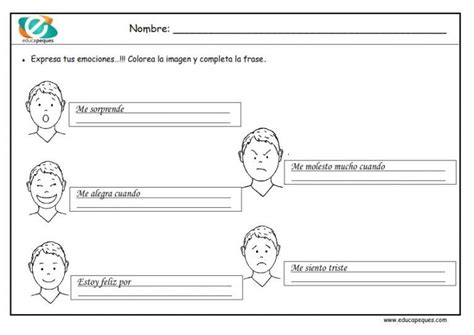 Fichas Para Trabajar Las Emociones Infosal Inteligencia Emocional