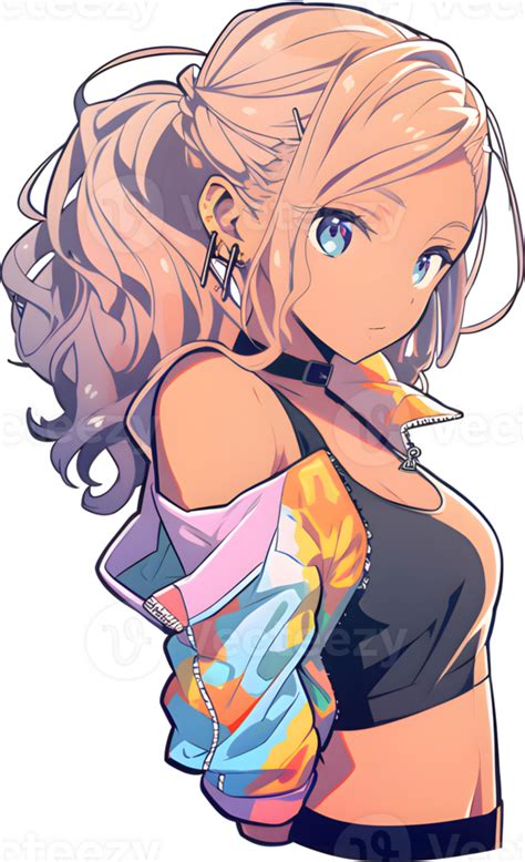 Ai Generated Sticker Cute Anime Girl 24212229 Png