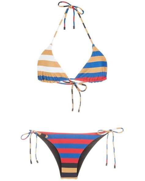 Osklen Striped Halterneck Bikini Set Lyst
