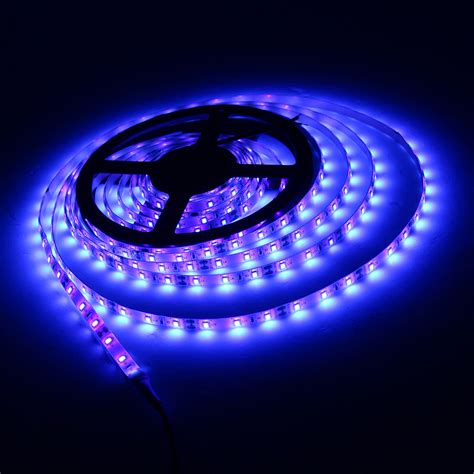 5m 3528smd Non Waterproof Uv Purple Led Strip Light With Dc Connector
