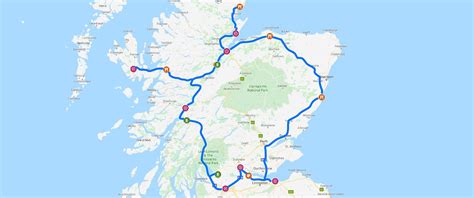 Scotland Road Trip With Map