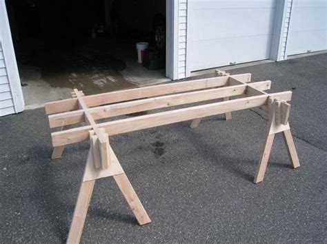 Sawhorse Plans Idea With Large Size Woodworking Workbench Woodworking