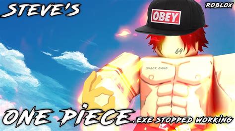 Steves One Pieceexe Stopped Working Fighting Luffy Roblox Youtube