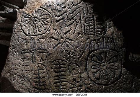 Megalithic Petroglyphs Rock Engravings In The Loughcrew Passage