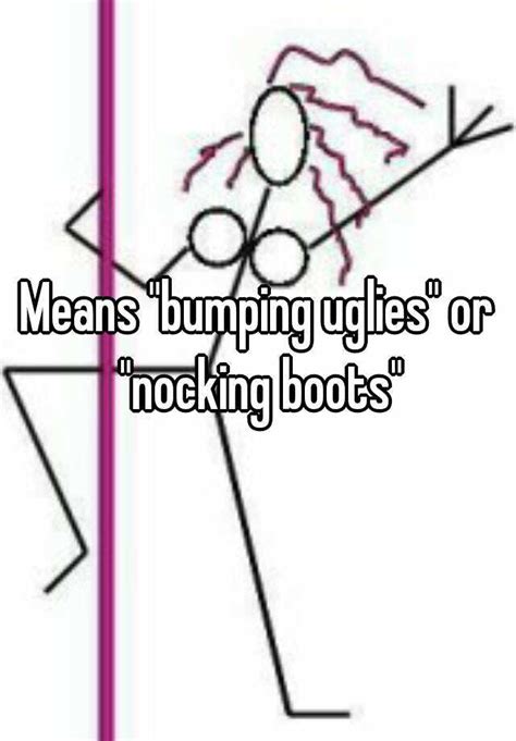 means bumping uglies or nocking boots