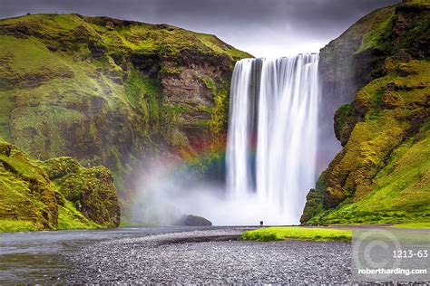 Skogafoss Waterfall Situated On The Stock Photo