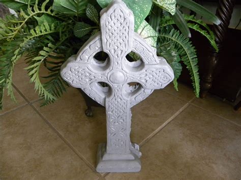 Stone Cross Statue Cross Statue Garden Decor Statue Lion