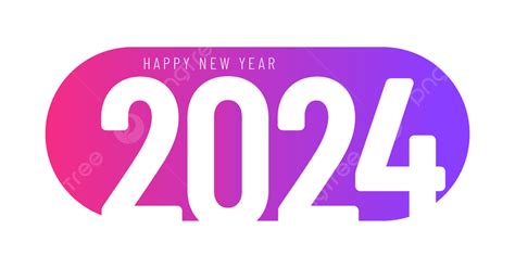 Gambar Selamat Tahun Baru 2024 Desain Gradien Warna Font Seni Kata