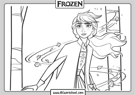 The beautiful princess is making snowflakes with her magical powers. Frozen 2 Printable Coloring Pages for Kids