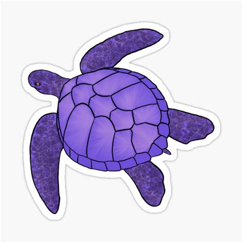 Purple Turtle Sticker For Sale By Owerewolf13 Redbubble