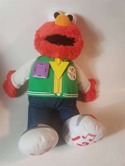 Sesame Street Talking Elmo Peluche Doll Ready For School Etsy