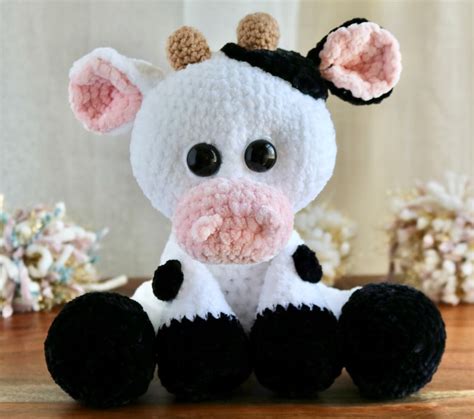 Baby Cow Cow Toy Handmade Toy Crochet Cow Cow Stuffie Cow Etsy