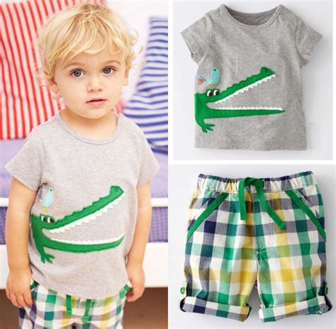 Brand 2016 Hot Sale Boy Summer Clothing Set Short Sleeve Fashion Cotton