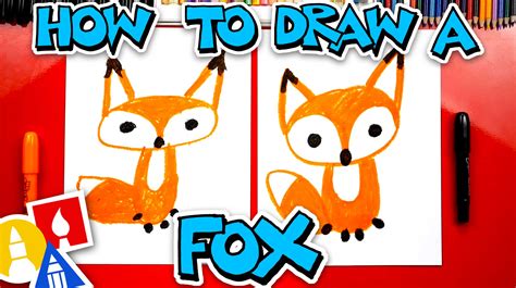 Cute drawing videos draw so cute. How To Draw A Cartoon Fox - Art For Kids Hub