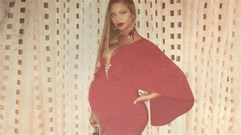 Beyonce Shows Off Blossoming Baby Bump In Stunning Red Gown Hello