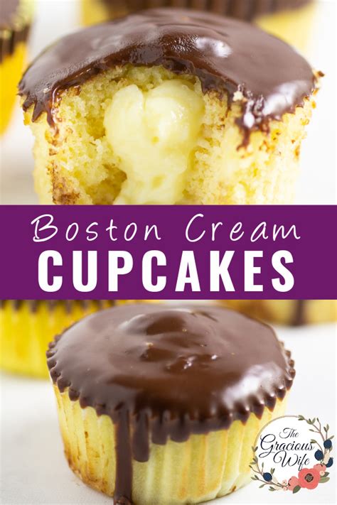 Boston Cream Pie Cupcakes Recipe The Gracious Wife