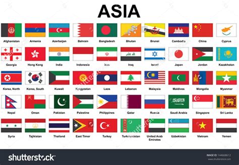 mapa de asia con banderas asia country flags eu flag images