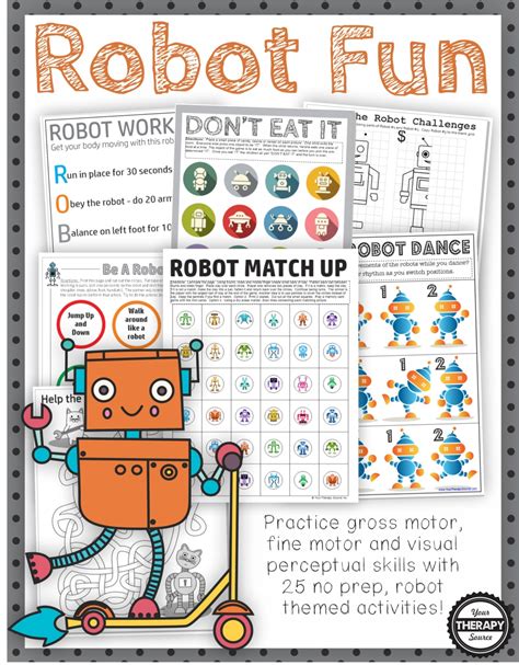 Robot Activities Puzzles And Games Your Therapy Source