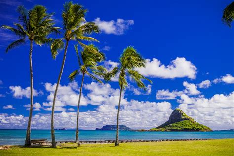4k Maniniholo Bay Tropics Coast Mountains Scenery Ocean Hawaii