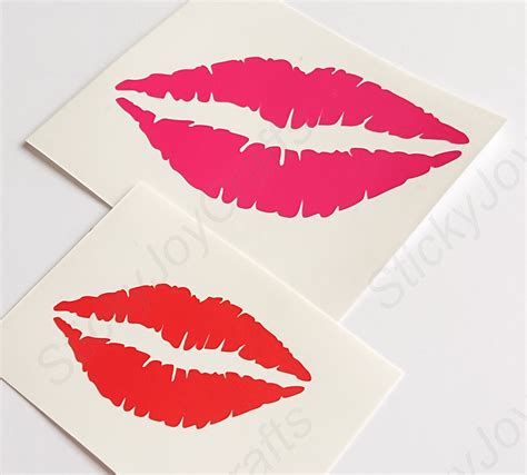 Kiss Lips Vinyl Sticker Decal Etsy