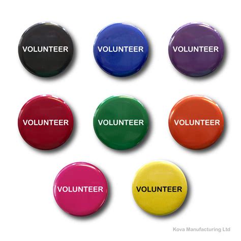 Volunteer Badges 50mm Metal Pin Badge For Your Volunteers