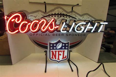 Coors Light Nfl Beer Ad Neon Sign