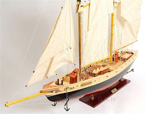 Schooner Bluenose Ii Wooden Ship Model 47 Sailboat Fully Assembled
