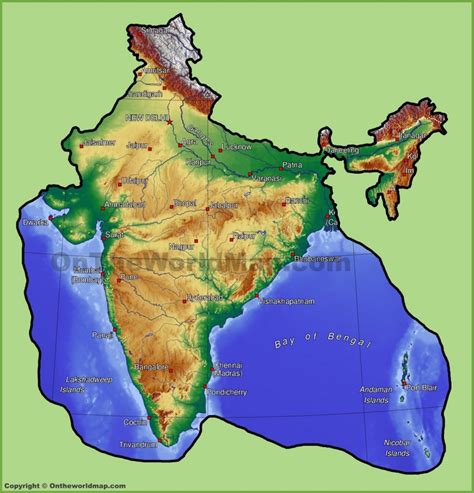Physical Map Of India India Physical Map India Map Physical Map Map Images