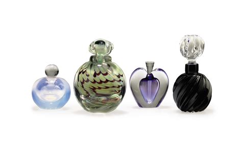 Contemporary Four Art Glass Perfume Bottles Christies