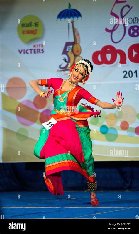 South Indian Woman Performing Bharatnatyam The Classical Dance Of India