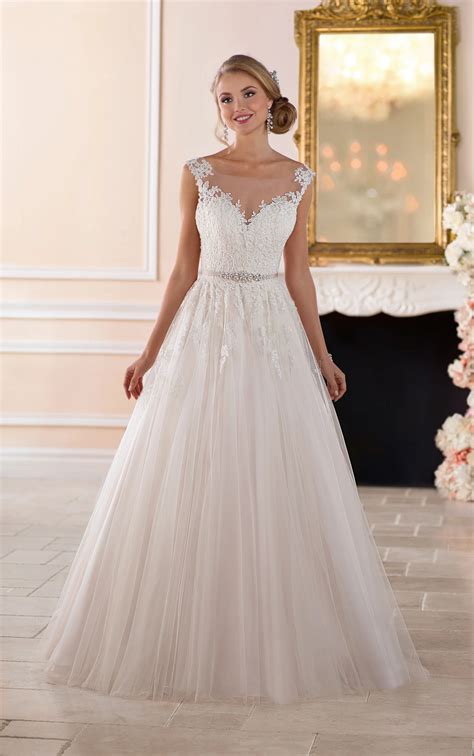 Romantic Ball Gown With Keyhole Back Wedding Dress Stella York
