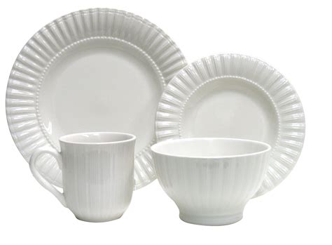 Thomson Pottery 16 Pc Maison White Dinnerware Set One Size White Ebay