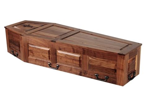 traditional old world coffin made of oak or walnut rectangular casket casket wood casket