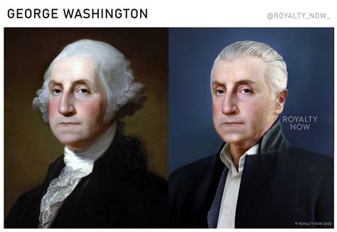 George Washington Recreated As A Modern Man Famous Portraits The
