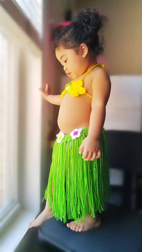 Conjunto Hawaiano Hula Traje De Bebé Hula Traje De La Etsy