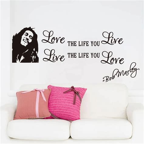 Love The Life You Live Quotes Wall Decals For Living Room Bedroom Home