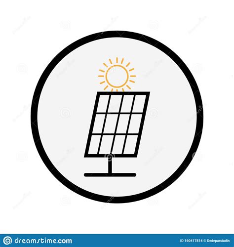 Icono Solar De La Energ A Del Logotipo Ilustraci N Del Vector