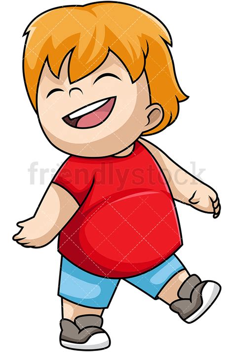 Happy Little Boy Cartoon Vector Clipart Friendlystock