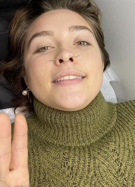 Florence Pugh Shared Photos Of Her Getting Her Septum Pierced And Its A Journey Last Slide