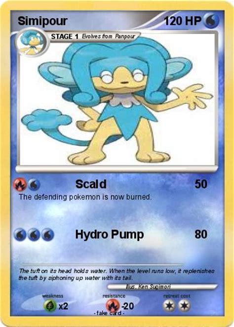 Pokémon Simipour 8 8 Scald My Pokemon Card