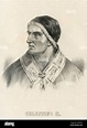 Portrait of Pope Celestine II, lithograph 1850s Stock Photo - Alamy