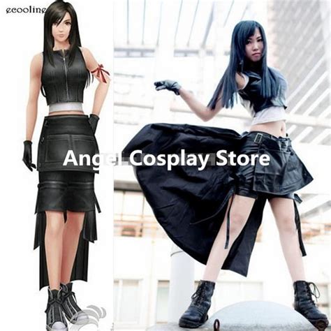 Game Anime Final Fantasy Vii Tifa Lockhart Cosplay Costume Black