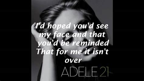Adele Someone Like You Lyrics Youtube