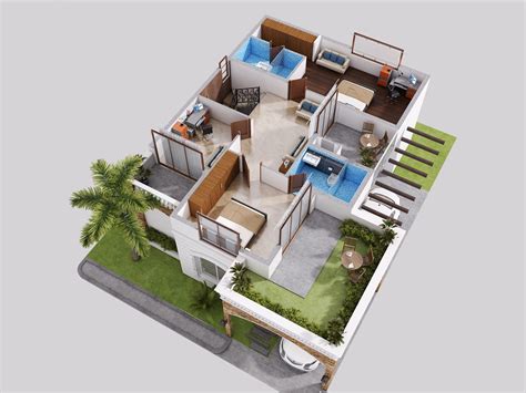 Amazing 3d Floor Plan Created By 3ds Max Planos De Casas Casas De