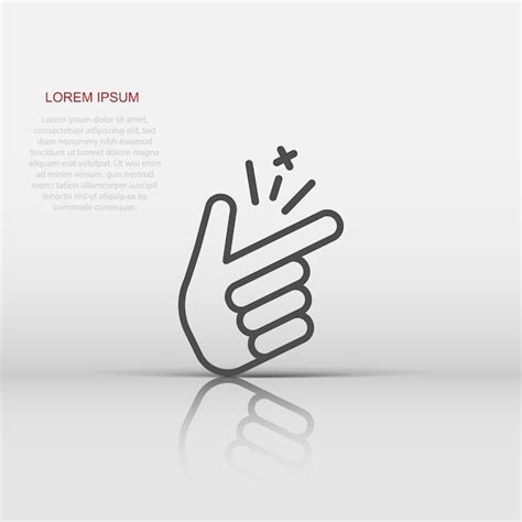 Premium Vector Finger Snap Icon In Flat Style Fingers Expression