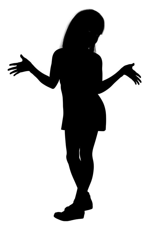 Silhouettegirlwomanyoungteenager Free Image From