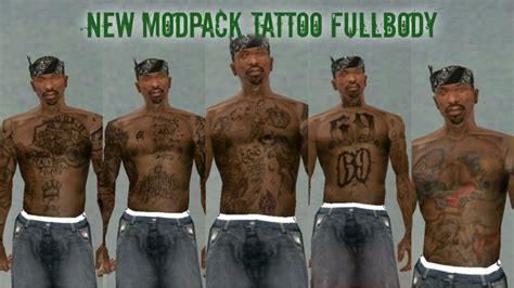 Gta Sa Android Modpack Tattoo Gangster Full Body Youtube