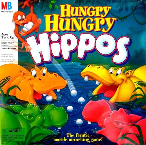 1994 Hungry Hungry Hippos Game Milton Bradley Hungry Hippos Hungry