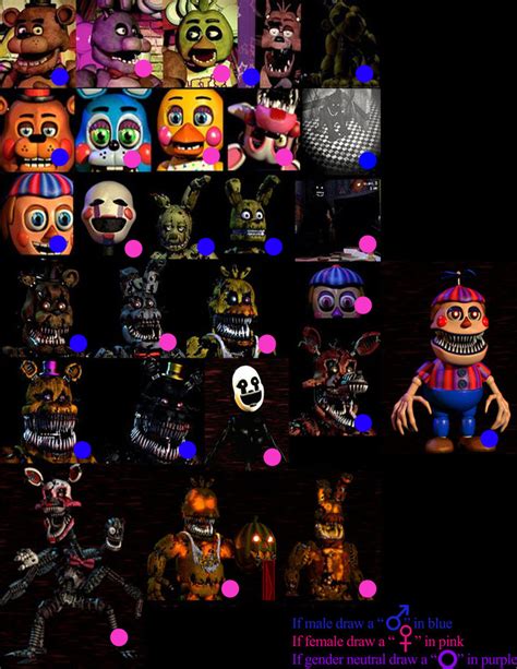 Fnaf Genders Of My Au By Th M Nw Thn N M On Deviantart