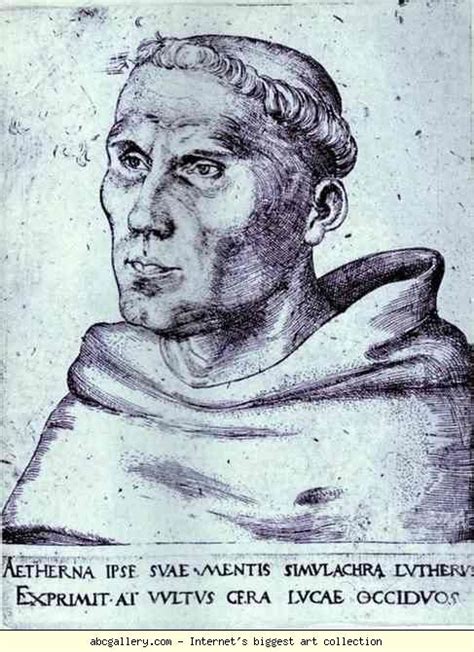 Lucas Cranach The Elder Portrait Of Martin Luther As A Monk